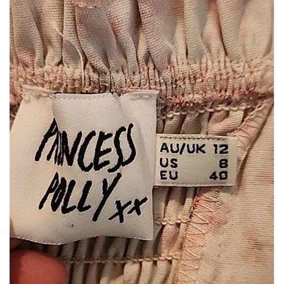 Princess Polly Sundress 8 Red Mini Floral Ruffle Cottagecore Adjustable Straps - Picture 8 of 13